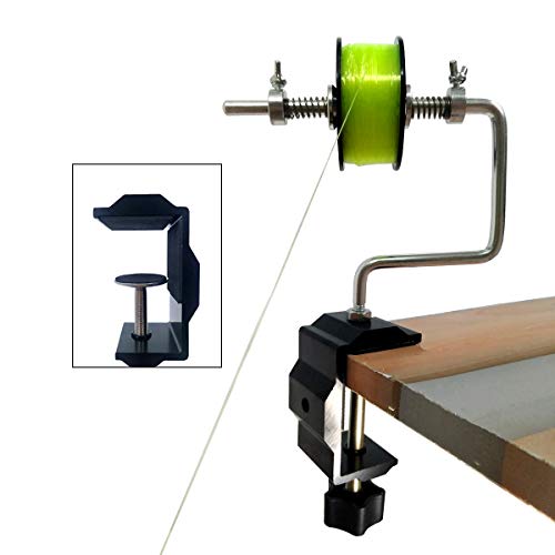 FISSPHORT Fishing Line Spooler Silver Reel Winder Spool Address Winder