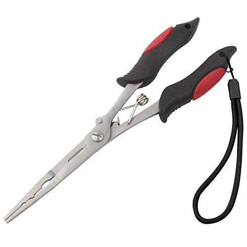 Fishing Pliers Stainless Metal Hook Remover Braid Cutter Rustproof