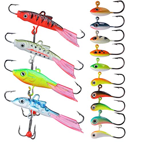 YONGZHI Ice Fishing Jigs Winter Sensible Fishing Baits Ice Jigging Lures Equipment for Bass