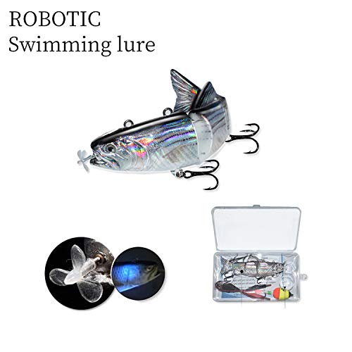 Leurre Robotisé Rechargeable USB - Avec Vibration Et Lumière LED - Pour Pêche En Eau Douce Et Salée (perche, Truite)