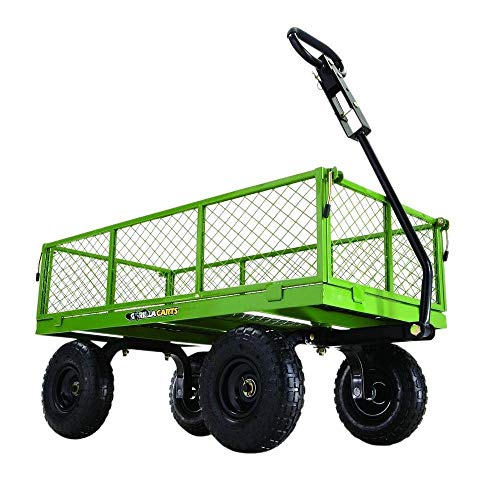 Gorilla Carts Steel Garden Cart with Removable Sides with a Capacity of
