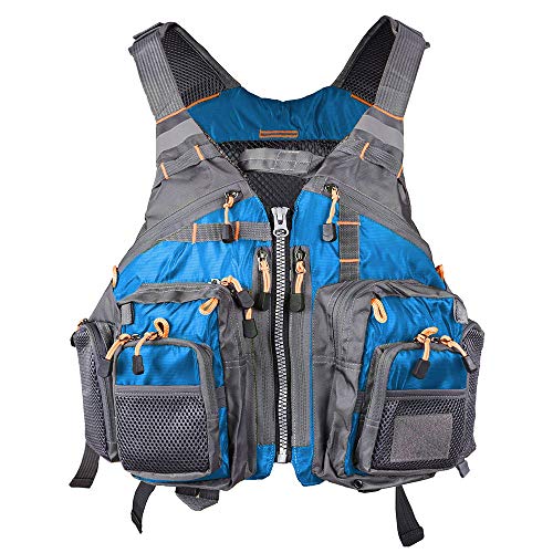 LOOGU Fly Fishing Life Jacket with MultiPockets Adjustable Vest for