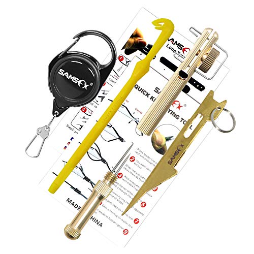 SAMSFX Fishing Line and Hook Knot Tying Tool Kit 3 Knot Tyers with