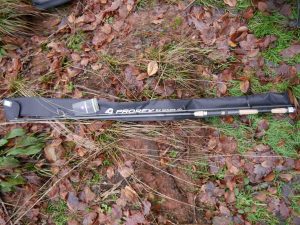 Daiwa Prorex with a cloth sheath on leaves